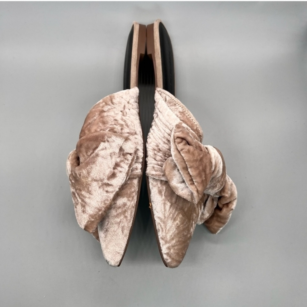 Sz 7 Rose Crushed Velvet Rebecca Minkoff Mules - Picture 6 of 6